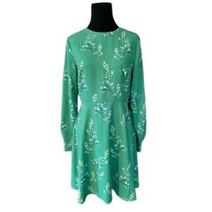 NEW with tags Loft Green Floral Long Sleeve Dress Size 2
